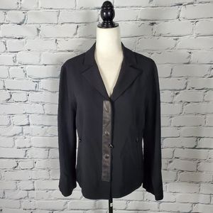 Annette Görtz Black Jacket with Leather Trim